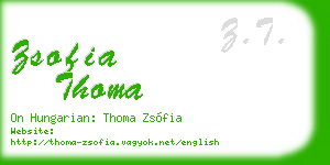 zsofia thoma business card